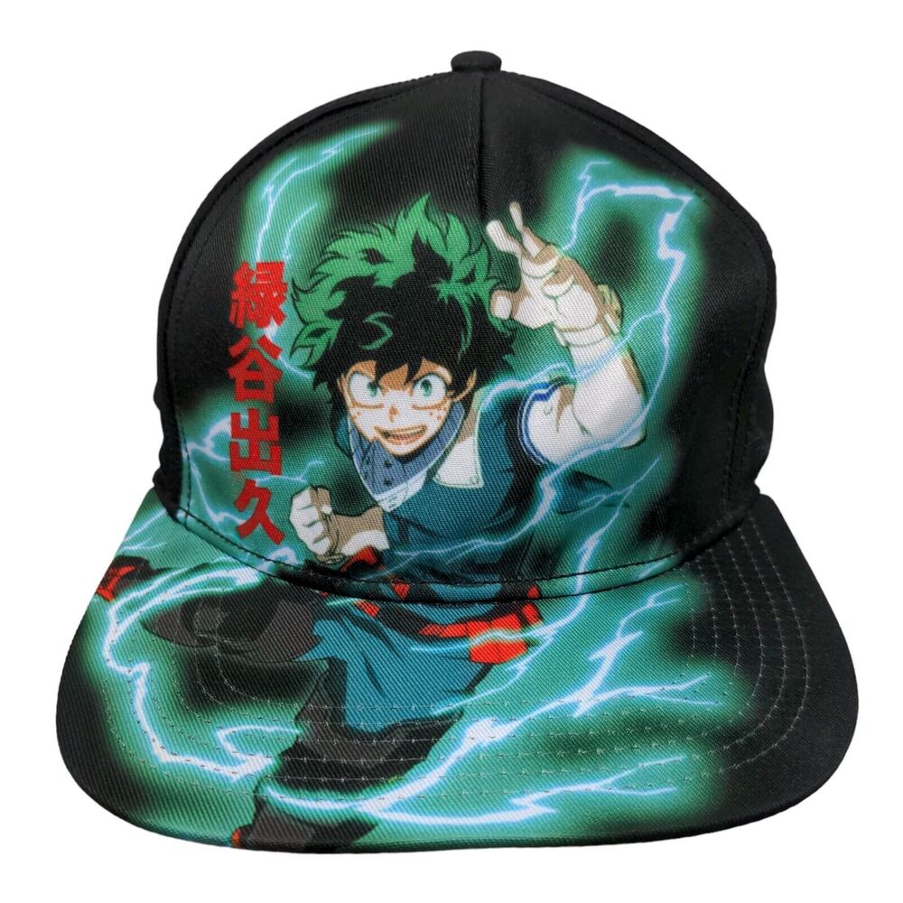 Funimation My Hero Academia Men's Snapback Hat Multicolor OSFM Izuku Midoriya